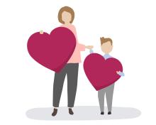 Изображение: https://ru.freepik.com/free-vector/happy-family-with-red-hearts_3415744.htm#fromView=search&page=2&position=20&uuid=704b9224-cdea-4e46-a5df-67a0aa358d78&query=ребенок+дарит+маме+подарок